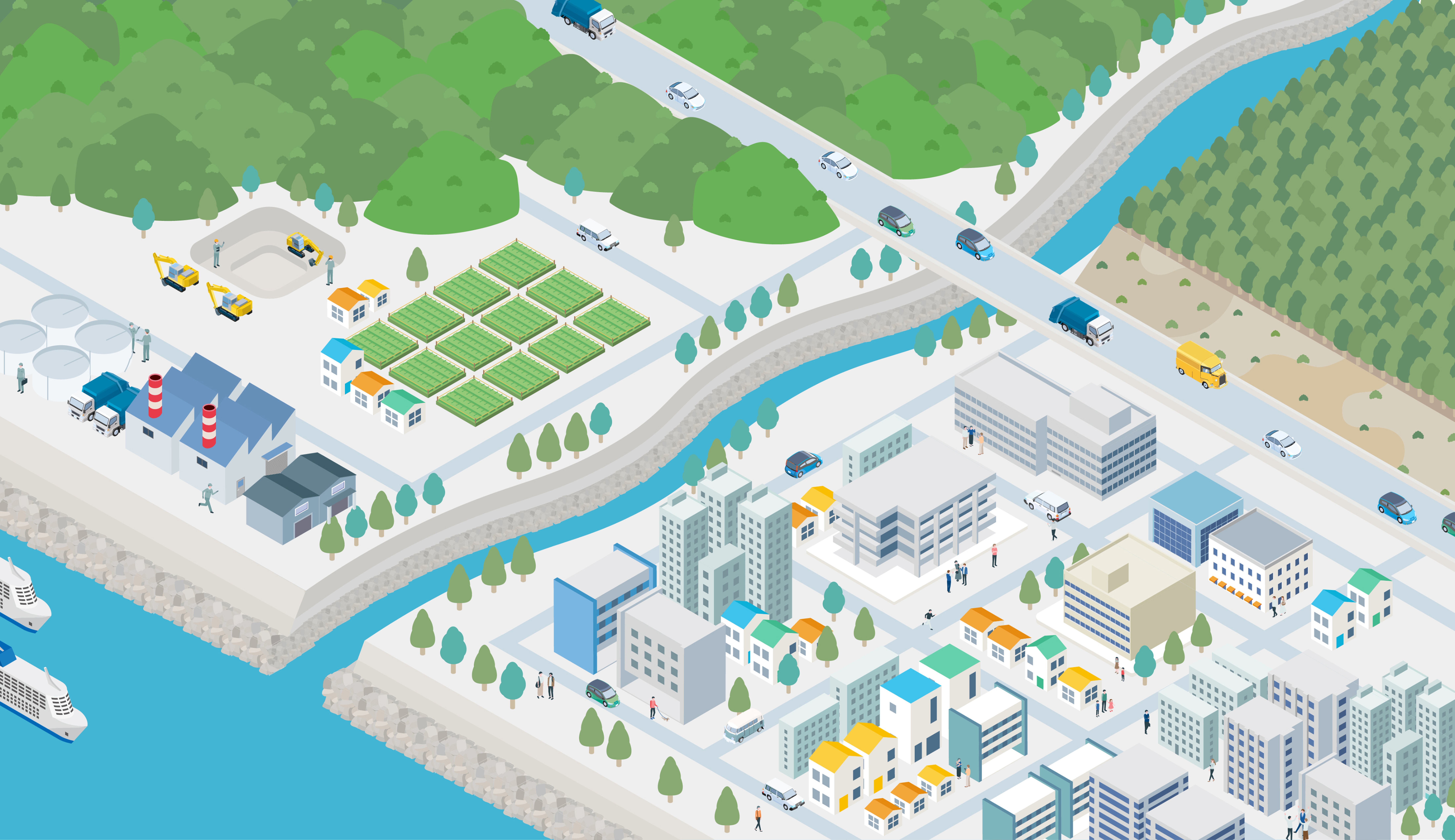 ISEYASUの金網製品が使われている場所を示すマップ